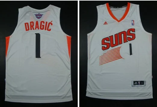 Away Game Basketball Jersey-Suns 1 Dragic White Revolution 30 Swingman Basketball Jerseys