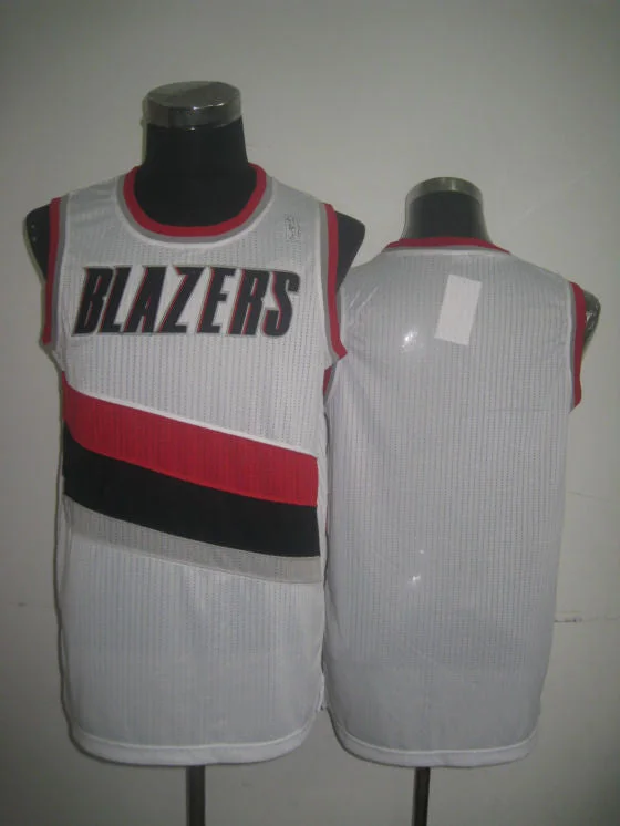 Name and Number Basketball Jersey-Blazers Blank White Basketball Jerseys