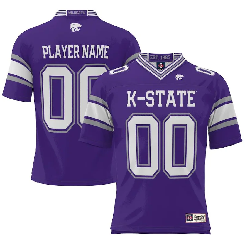 Football Scorer Jersey-Custom K.State Wildcats ProSphere NIL Pick-A-Player Football Jersey Purple American Stitched College Jerseys