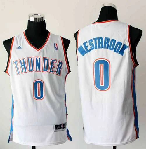 Basketball Brotherhood Jersey-Thunder 0 Westbrook White New Revolution 30 Basketball Jerseys