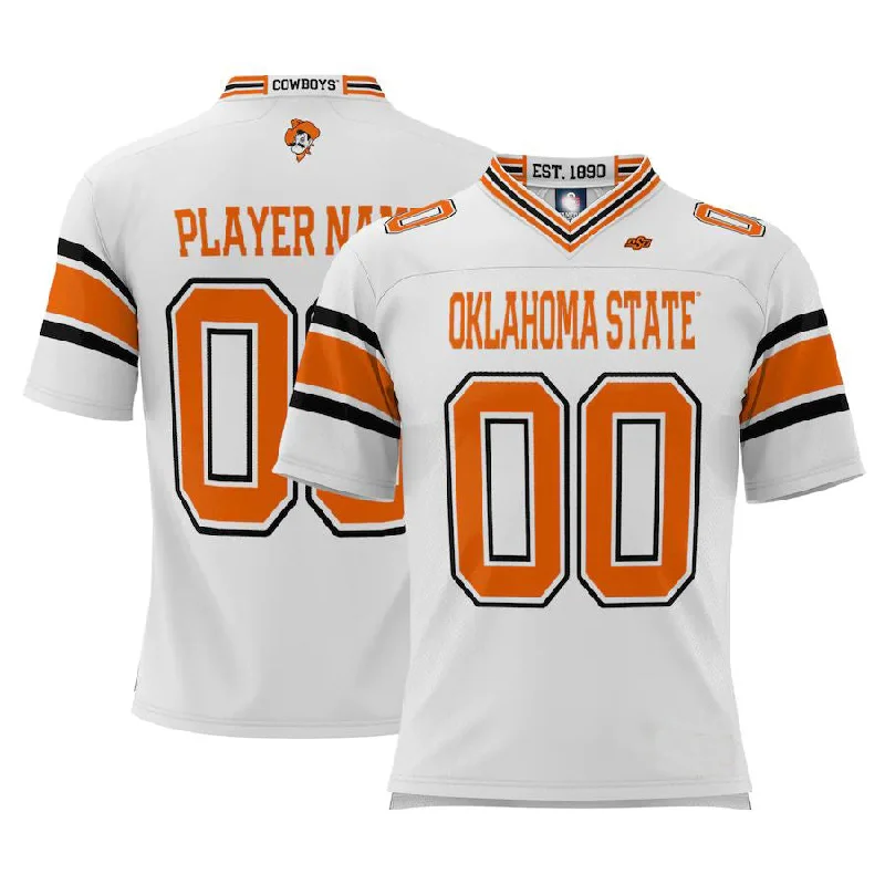 Football Game Night Jersey-Custom O.State Cowboys ProSphere Youth NIL Pick-A-Player Football Jersey White American Stitched College Jerseys