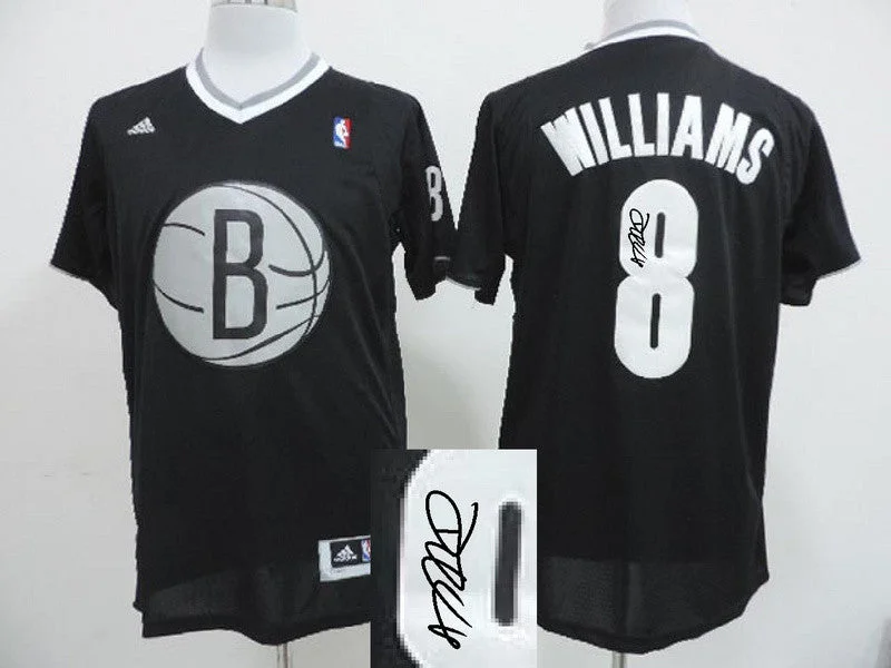 Friendship Basketball Jersey-Nets 8 Williams Black Signature Basketball Jerseys